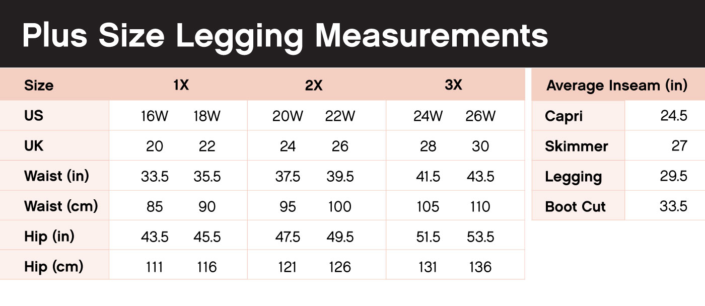 Women's Size Guide | FIRM ABS Sportswear